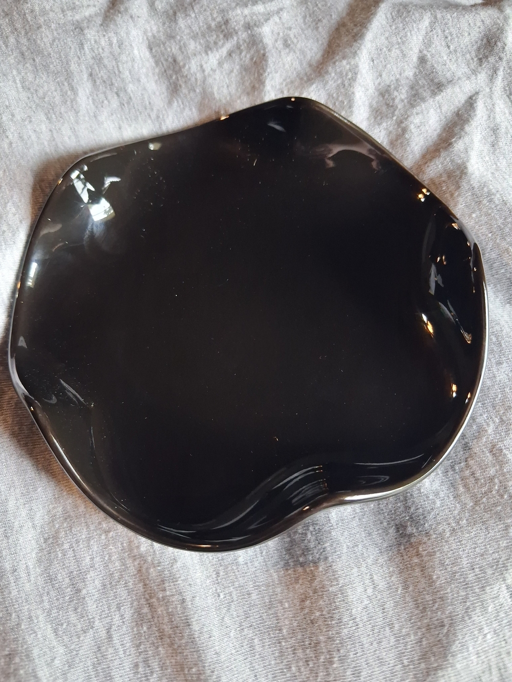 Black Ceramic Spoon Rest